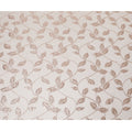 قماش بروكار صناعي باللون الكريمي والذهبي الوردي مع تصميم أوراق الشجر - عرض 140 سم -D19797