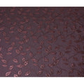 قماش بروكار صناعي برقوقي وعنابي مع تصميم أوراق الشجر - عرض 140 سم-D19799