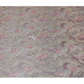 Pastel Gold and Rose Synthetic Brocade Fabric with Floral Swirl Design - 140 cm Width-D19804 Regal Fabrics