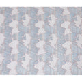 Sky Blue and Silver Synthetic Brocade Fabric with Textured Design - 140 cm Width-D19807