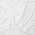 White Cotton Fabric with Tone-on-Tone Floral Embroidery & Sequin Detailing, 140 Cms Width, 3 Meters Piece, Made in India-D23669 - Regal Fabrics