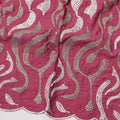 Magenta Cotton Fabric with Abstract Sequin Embroidery Design, 140 Cms Width, 3 Meters Piece, Made in India-D23671 - Regal Fabrics