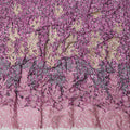 Pink Base Dotted Print with Golden Leaf Embroidery and Heavy Pastel Lace Border Cotton Fabric, 140 Cms Width, Made in India – 3 Meters Piece-D23699 - Regal Fabrics
