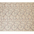 Natural Tussar Silk Fabric with Rustic Floral Embroidery, 110 cm Wide â€“ Timeless Indian Elegance in Cream-D18974