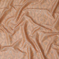 Shimmering Apricot Tussar Silk Fabric with Silver Sequin Embellishments, 110 cm Wide â€“ Luxurious Indian Textile-D18975 Regal Fabrics