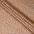 Shimmering Apricot Tussar Silk Fabric with Silver Sequin Embellishments, 110 cm Wide â€“ Luxurious Indian Textile-D18975 Regal Fabrics