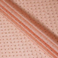 Soft Blush Tussar Silk Fabric with Petite Multi-Colored Floral Embroidery, 110 cm Wide - Delicate Indian Textile Art-D18978 Regal Fabrics