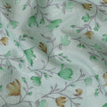 Refreshing Mint Green Cotton Voile Fabric with Autumn Leaf Print, 110 cm Wide - Breathable Textile from India-D18986 Regal Fabrics