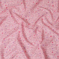 Soft Pink Cotton Voile Fabric with Delicate Blue and Red Floral Print, 110 cm Wide - Graceful Indian Textile-D18989 Regal Fabrics