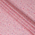 Soft Pink Cotton Voile Fabric with Delicate Blue and Red Floral Print, 110 cm Wide - Graceful Indian Textile-D18989 Regal Fabrics