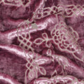 Regal Mauve Silk-Blend Velvet Fabric with Delicate Embossed Patterns-D18997(1.6Mtrs)