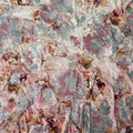 Vintage Floral Silk-Blend Velvet Fabric with Glittering Accents-D18998(1.3Mtrs)