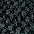 Enchanted Forest Silk-Blend Velvet Fabric with Silver Paisley Detail-D19006(2Mtrs)