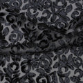 Elegant Black Damask Silk Blended Velvet Fabric â€“ Luxurious Texture for Fashion and Home DÃ©cor-D19018(1.4Mtrs)