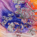Sunset Bloom Embellished Silk Blended Velvet â€“ Final Exquisite Piece-D19025(2Mtrs)