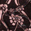 Espresso Elegance Floral Silk Blended Velvet â€“ Final Exclusive Edition-D19026(1.4Mtrs) Regal Fabrics