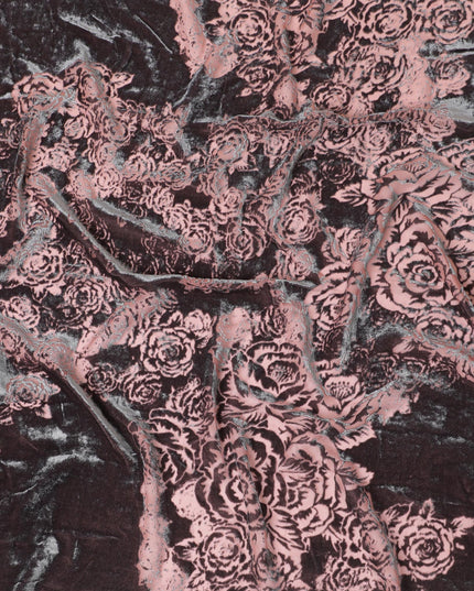 Baroque Blush Rose Silk Blended Velvet â€“ Ultimate Collector's Edition-D19028(0.8Mtrs)