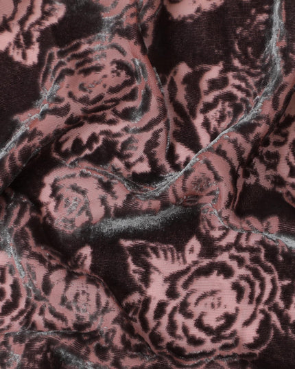 Baroque Blush Rose Silk Blended Velvet â€“ Ultimate Collector's Edition-D19028(0.8Mtrs)