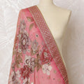 Enchanted Rose Brocade Premium Dupatta with Opulent Indian Drape, 225X80 CMS-D19057 Regal Fabrics
