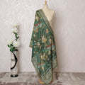 وشاح Emerald Mystique Brocade Premium - أناقة الزهور الساحرة، عرض 225 × 80 سم -D19059