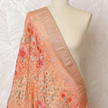 وشاح من الدانتيل الصناعي من الدانتيل باللون الخوخي مقاس 225 × 80 سم -D19085