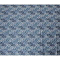 Premium Blue Cotton Shirting Fabric with White Geometric Satin Finish, 150 cm Wide-D19184