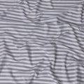 Classic Grey and White Striped Cotton Shirting Fabric, Satin Finish, 150 cm Wide-D19191