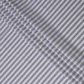 Classic Grey and White Striped Cotton Shirting Fabric, Satin Finish, 150 cm Wide-D19191