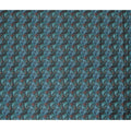 Exotic Teal and Copper Leaf Pattern Cotton Satin Fabric, 110 cm Wide-D19199