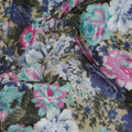 Vibrant Floral Cotton Voile Printed Fabric, Last Piece Available, 110 cm Width-D19329(4.6Mtrs Piece) Regal Fabrics