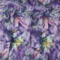 Abstract Lavender Cotton Voile Printed Fabric, Last Piece, 140 cm Width-D19330(2Mtrs Piece)