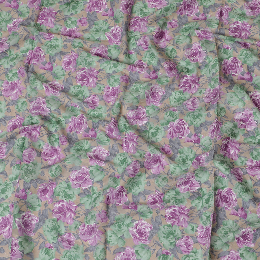 Delicate Japanese Cotton Printed Fabric with Rose Pattern, Last Piece, 110 cm Width-D19333(4.5Mtrs Piece) Regal Fabrics