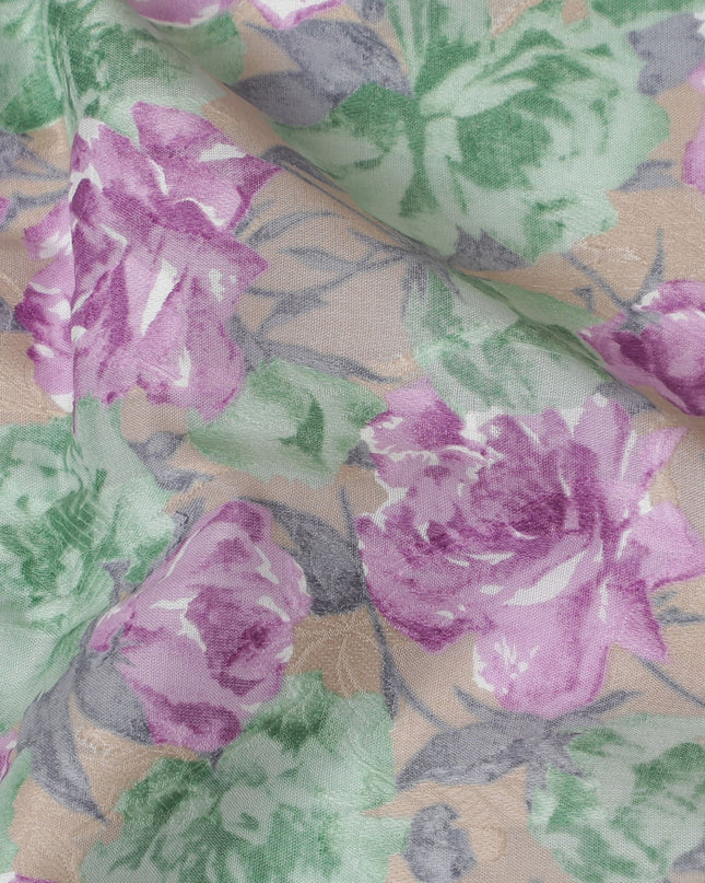 Delicate Japanese Cotton Printed Fabric with Rose Pattern, Last Piece, 110 cm Width-D19333(4.5Mtrs Piece) Regal Fabrics