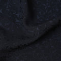 Classic Blue Synthetic Crepe Fabric - Subtle Floral Embossing, 110cm Wide, Last Piece-D19343(1.9Mtrs Piece)