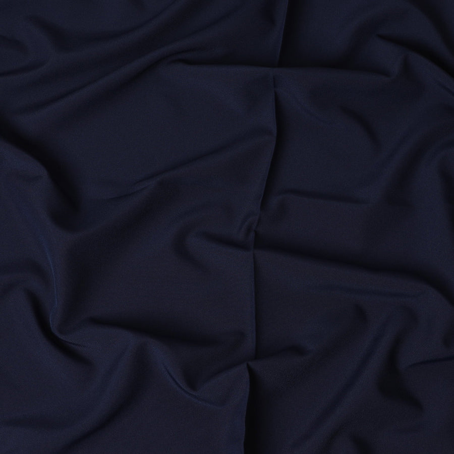 Classic Navy Blue Suiting Fabric - Premium Quality, 140cm Wide, Last Piece-D19345(1.1Mtrs Piece)
