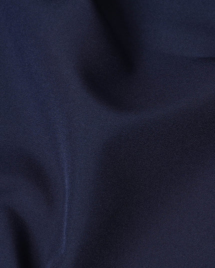 Classic Navy Blue Suiting Fabric - Premium Quality, 140cm Wide, Last Piece-D19345(1.1Mtrs Piece)