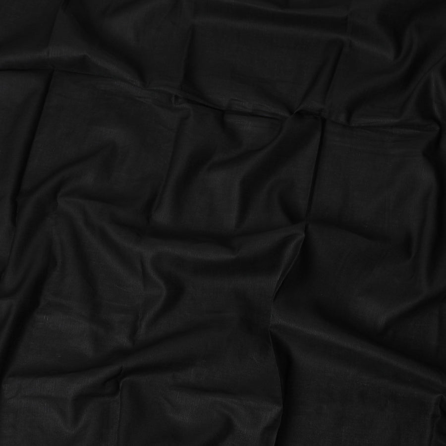 Elegant Black Linen Fabric, 140 cm Width -Last Piece-D19348(1.45Mtrs Piece) Regal Fabrics