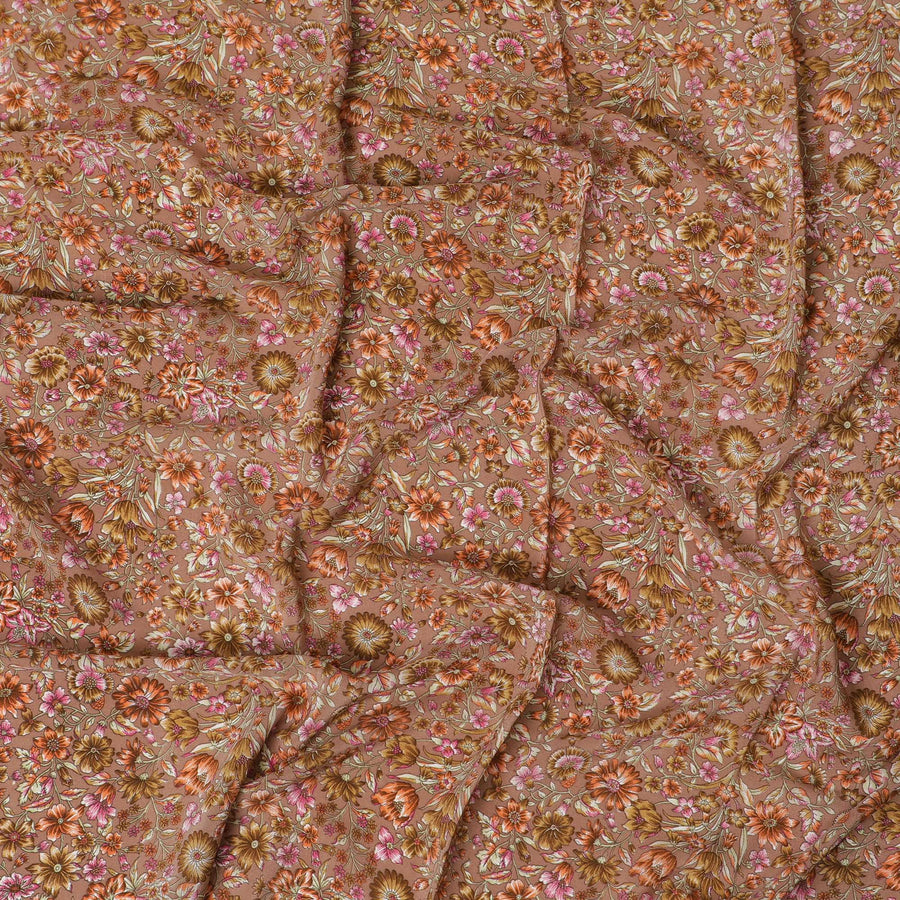 Floral Printed Silk Crepe Fabric, 110 cm Width - Last piece-D19349(1.4Mtrs Piece) Regal Fabrics