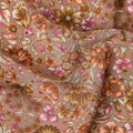 Floral Printed Silk Crepe Fabric, 110 cm Width - Last piece-D19349(1.4Mtrs Piece) Regal Fabrics