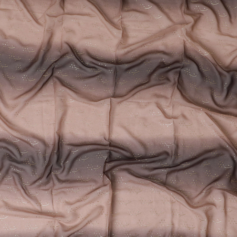 قماش كريب صناعي موكا أنيق مع بريق خفيف، عرض 110 سم - آخر قطعة حصرية-D19351(قطعة 1.25 متر)