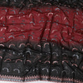 Exquisite Black and Red Cotton Voile Embroidery Fabric, 140 cm Width - Unique Last Piece-D19352(1.4Mtrs Piece)