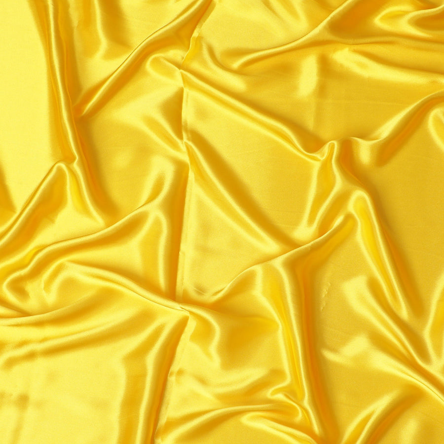 قماش ساتان صناعي أصفر نابض بالحياة، عرض 110 سم - آخر قطعة حصرية-D19354(قطعة 2.5 متر)