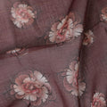 Romantic Dusty Rose Cotton Voile Fabric with Delicate Floral Print, 140 cm Width - Exclusive Last Piece-D19364(1.6Mtrs Piece)