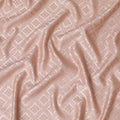 Elegant Blush Pink and Gold Synthetic Brocade Fabric with Geometric Floral Design â€“ 140 cm Width-D19381 Regal Fabrics