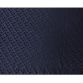 Elegant Midnight Blue Synthetic Brocade Fabric with Floral Leaf Pattern â€“ 140 cm Width-D19383