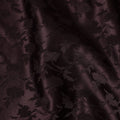 Elegant Deep Maroon Synthetic Brocade Fabric with Floral Leaf Pattern â€“ 140 cm Width-D19385