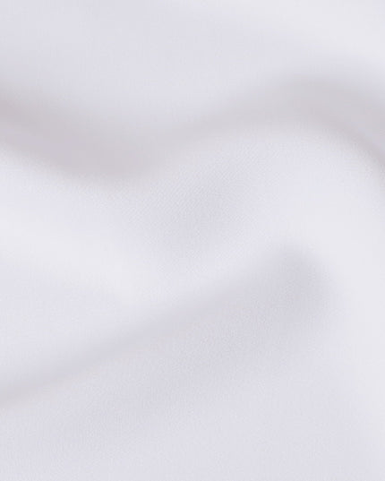 Elegant White Synthetic Stretchable Crepe Fabric â€“ 140 cm Width-D19389