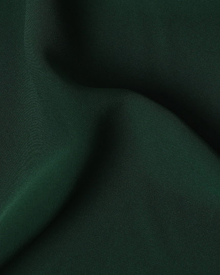 Elegant Dark Green Synthetic Stretchable Crepe Fabric - 140 cm Wide-D19391