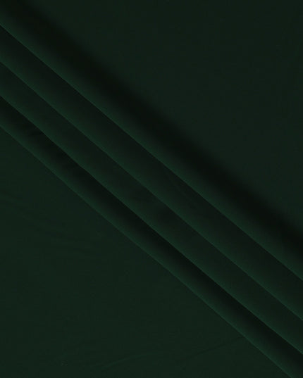 Elegant Dark Green Synthetic Stretchable Crepe Fabric - 140 cm Wide-D19391