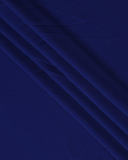 Elegant Royal Blue Synthetic Stretchable Crepe Fabric - 140 cm Wide-D19392